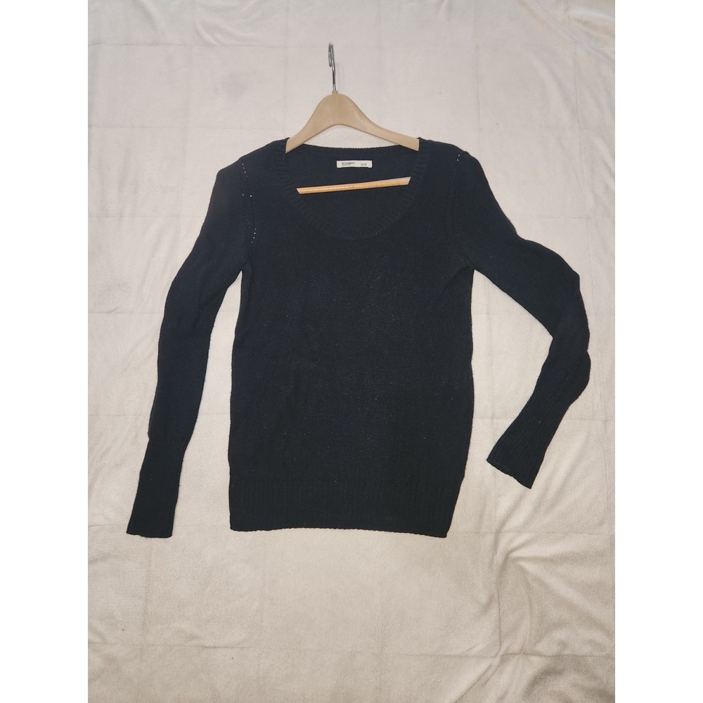Old Navy Black Womens Knit Sweater with ribbed hem Size Small